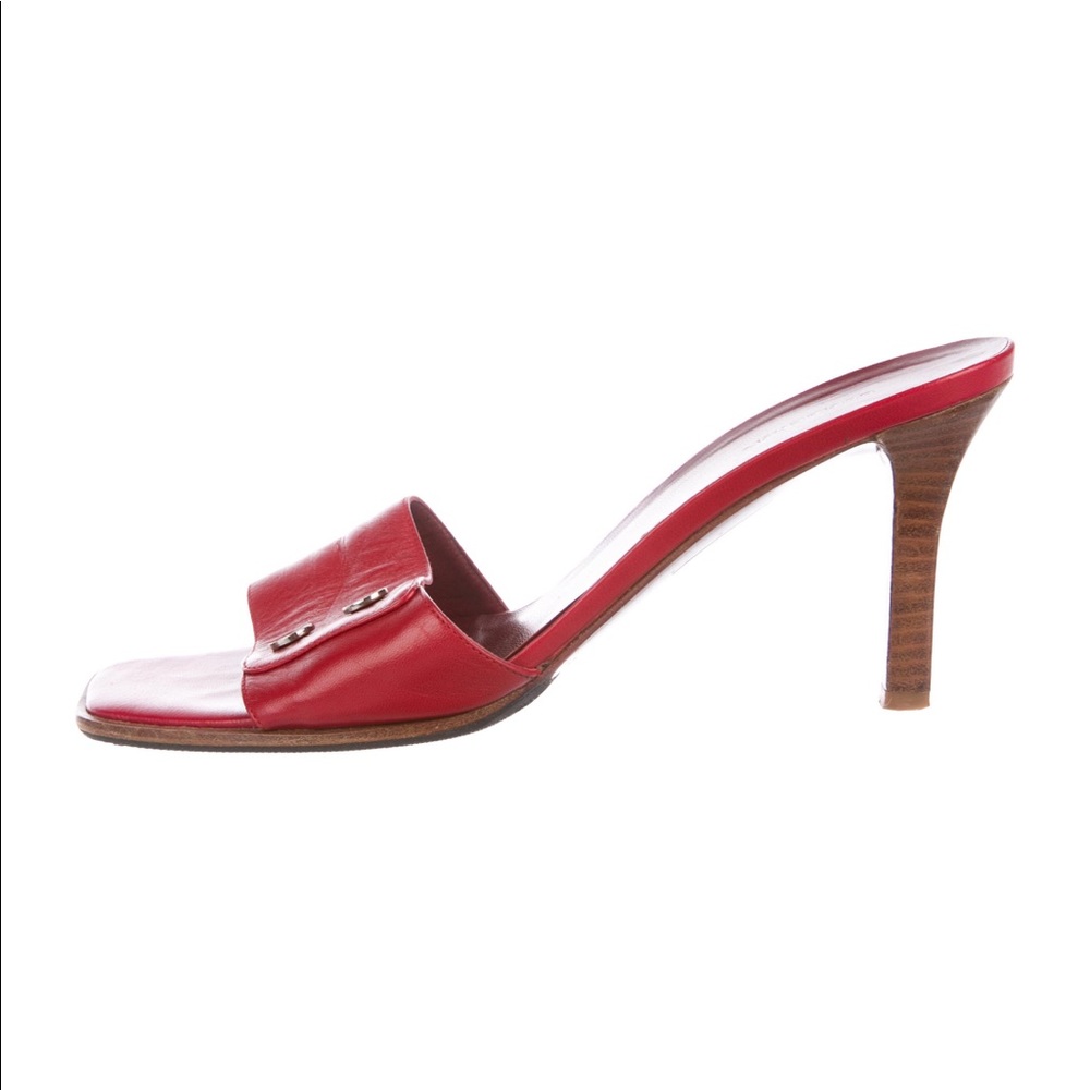 Burberry Crimson super soft leather slides - Picture 3 of 7